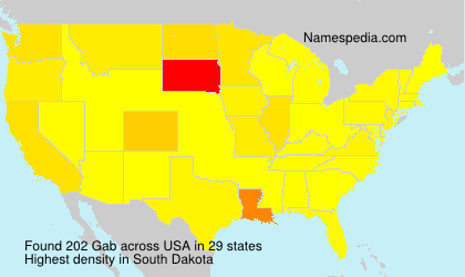 Surname Gab in USA Surname Gab in USA