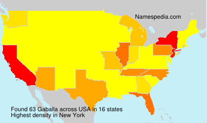 Surname Gaballa in USA Surname Gaballa in USA