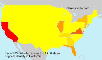 Surname Gaballah in USA Surname Gaballah in USA