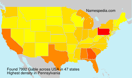Surname Gable in USA Surname Gable in USA