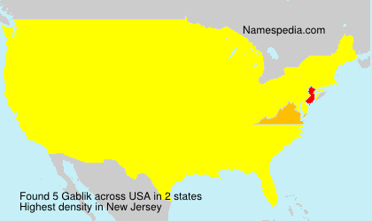 Surname Gablik in USA Surname Gablik in USA