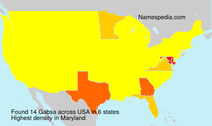 Surname Gabsa in USA Surname Gabsa in USA