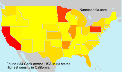 Surname Gack in USA Surname Gack in USA