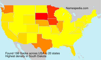 Surname Gacke in USA Surname Gacke in USA