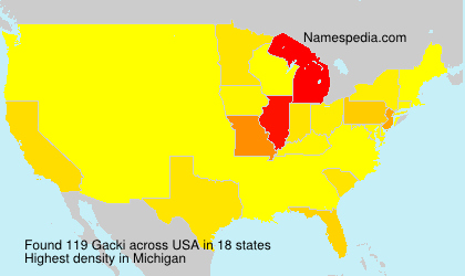 Surname Gacki in USA Surname Gacki in USA