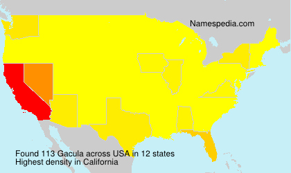 Surname Gacula in USA Surname Gacula in USA
