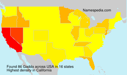 Surname Gadda in USA Surname Gadda in USA