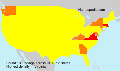 Surname Gadiaga in USA Surname Gadiaga in USA