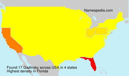 Surname Gadinsky in USA Surname Gadinsky in USA