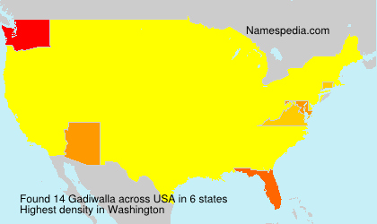 Surname Gadiwalla in USA Surname Gadiwalla in USA