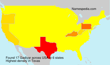 Surname Gadiyar in USA Surname Gadiyar in USA
