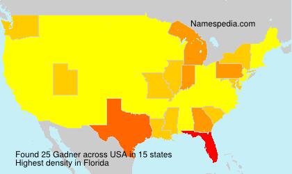 Surname Gadner in USA Surname Gadner in USA