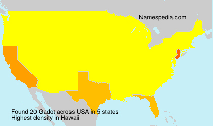 Surname Gadot in USA Surname Gadot in USA
