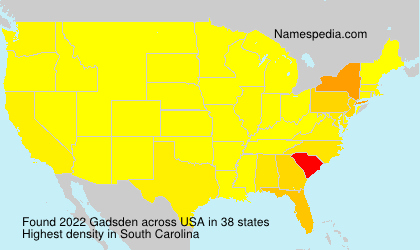 Surname Gadsden in USA