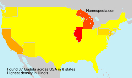 Surname Gadula in USA Surname Gadula in USA