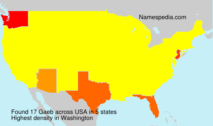 Surname Gaeb in USA Surname Gaeb in USA