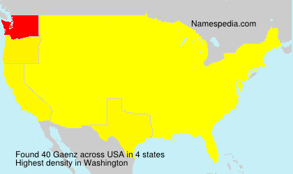 Surname Gaenz in USA Surname Gaenz in USA