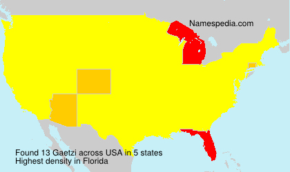 Surname Gaetzi in USA Surname Gaetzi in USA