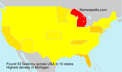 Surname Gafencu in USA Surname Gafencu in USA