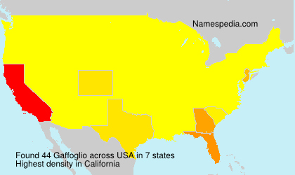 Surname Gaffoglio in USA Surname Gaffoglio in USA