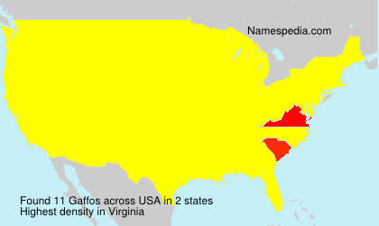 Surname Gaffos in USA Surname Gaffos in USA