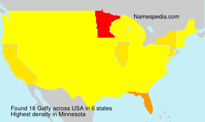 Surname Gaffy in USA Surname Gaffy in USA