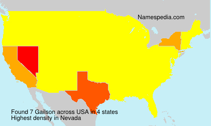 Surname Gailson in USA Surname Gailson in USA