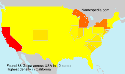 Surname Gaipa in USA