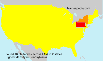 Surname Gaitanidis in USA Surname Gaitanidis in USA