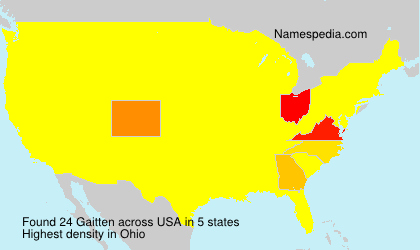 Surname Gaitten in USA Surname Gaitten in USA