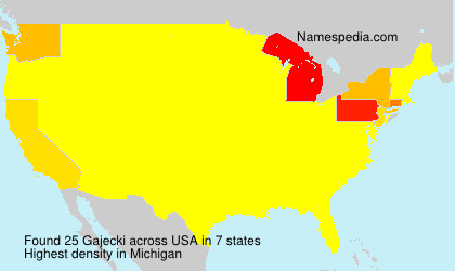 Surname Gajecki in USA Surname Gajecki in USA