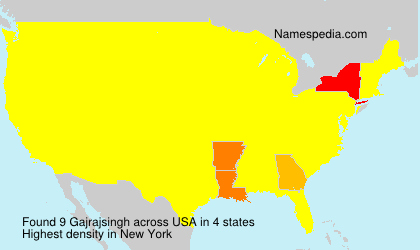 Surname Gajrajsingh in USA Surname Gajrajsingh in USA