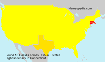 Surname Gakidis in USA Surname Gakidis in USA