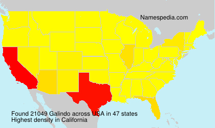 Surname Galindo in USA Surname Galindo in USA