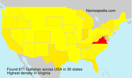 Surname Gallahan in USA Surname Gallahan in USA