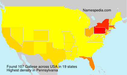 Surname Gallese in USA Surname Gallese in USA