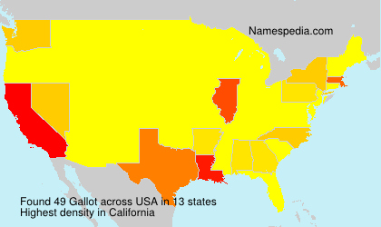 Surname Gallot in USA Surname Gallot in USA