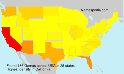 Surname Gamas in USA Surname Gamas in USA