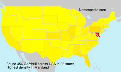 Surname Gambrill in USA Surname Gambrill in USA