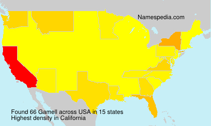 Surname Gamell in USA Surname Gamell in USA