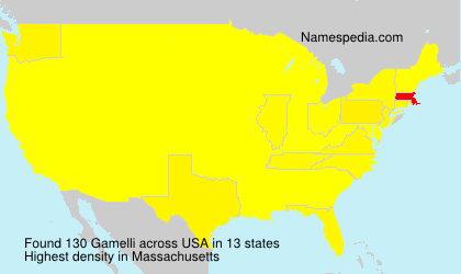 Surname Gamelli in USA Surname Gamelli in USA