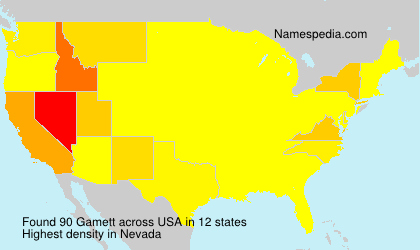 Surname Gamett in USA Surname Gamett in USA