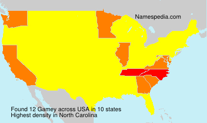 Surname Gamey in USA Surname Gamey in USA