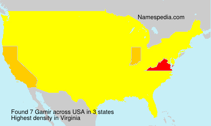 Surname Gamir in USA Surname Gamir in USA