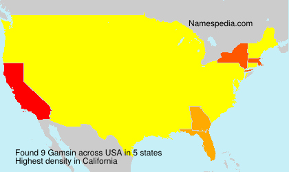Surname Gamsin in USA Surname Gamsin in USA