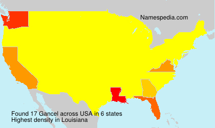 Surname Gancel in USA Surname Gancel in USA