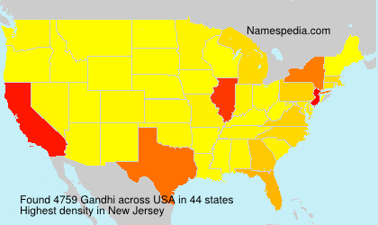 Surname Gandhi in USA