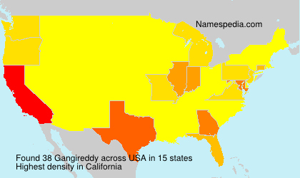 Surname Gangireddy in USA Surname Gangireddy in USA
