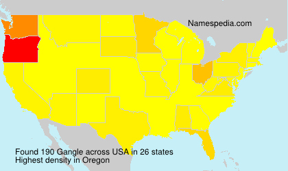 Surname Gangle in USA Surname Gangle in USA