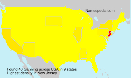 Surname Ganning in USA Surname Ganning in USA